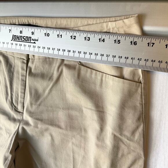 7th Ave. New York Women Khaki Pants size 8 Formal Wide Leg Light Beige - Picture 2 of 11
